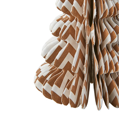 UNI Abeto decorativo S, Marrón/blanco, Ø5xH8 cm