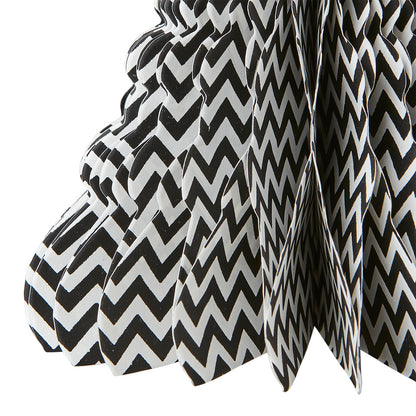 UNI Abeto decorativo M, Negro/blanco, Ø13xH16 cm