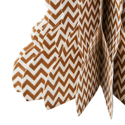 UNI Abeto decorativo L, Marrón/blanco, Ø16xH20 cm