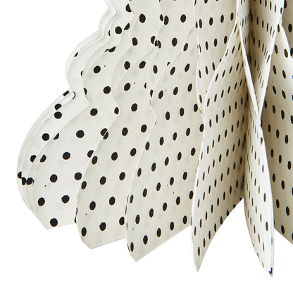 UNI Abeto decorativo L, Blanco/negro con puntos, Ø16xH20 cm