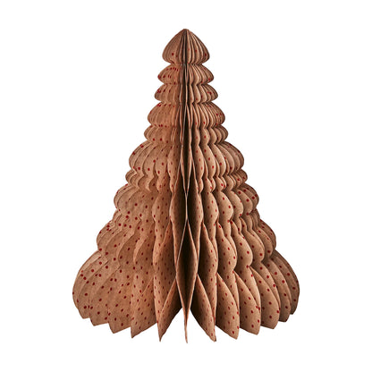 UNI Abeto decorativo XL, Marrón/Rojo, Ø24xH30 cm