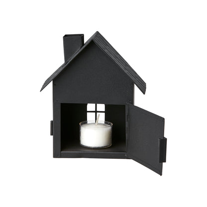 Casa para Velas FENIX Negra H: 14 cm