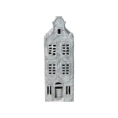 Casa para Velas FENIX Gris/Blanca H: 18 cm