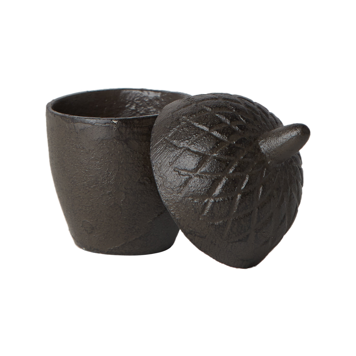 Bol con Tapa S FREJ Marrón/Negro H: 9 cm