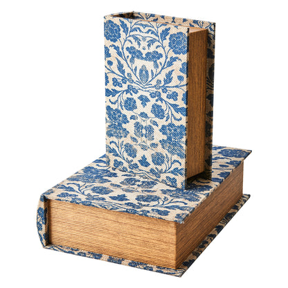 Caja BROOKE Libro Flores Azul Large