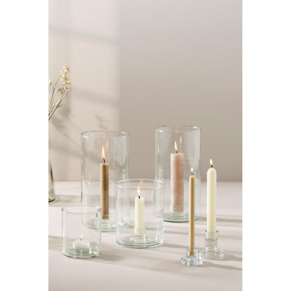 Portavela Vidrio para Vela Ø:3.8 cm H: 25 Ø: 13 cm