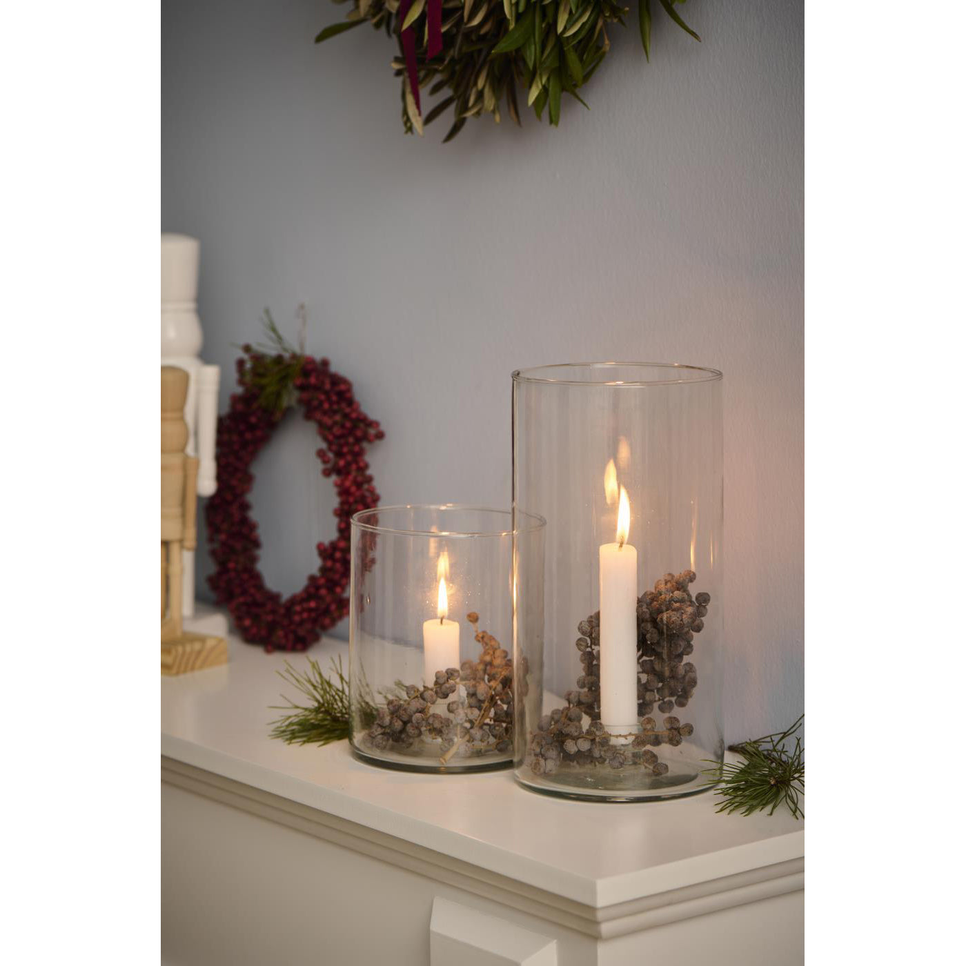 Portavela Vidrio para Vela Ø:3.8 cm H: 25 Ø: 13 cm