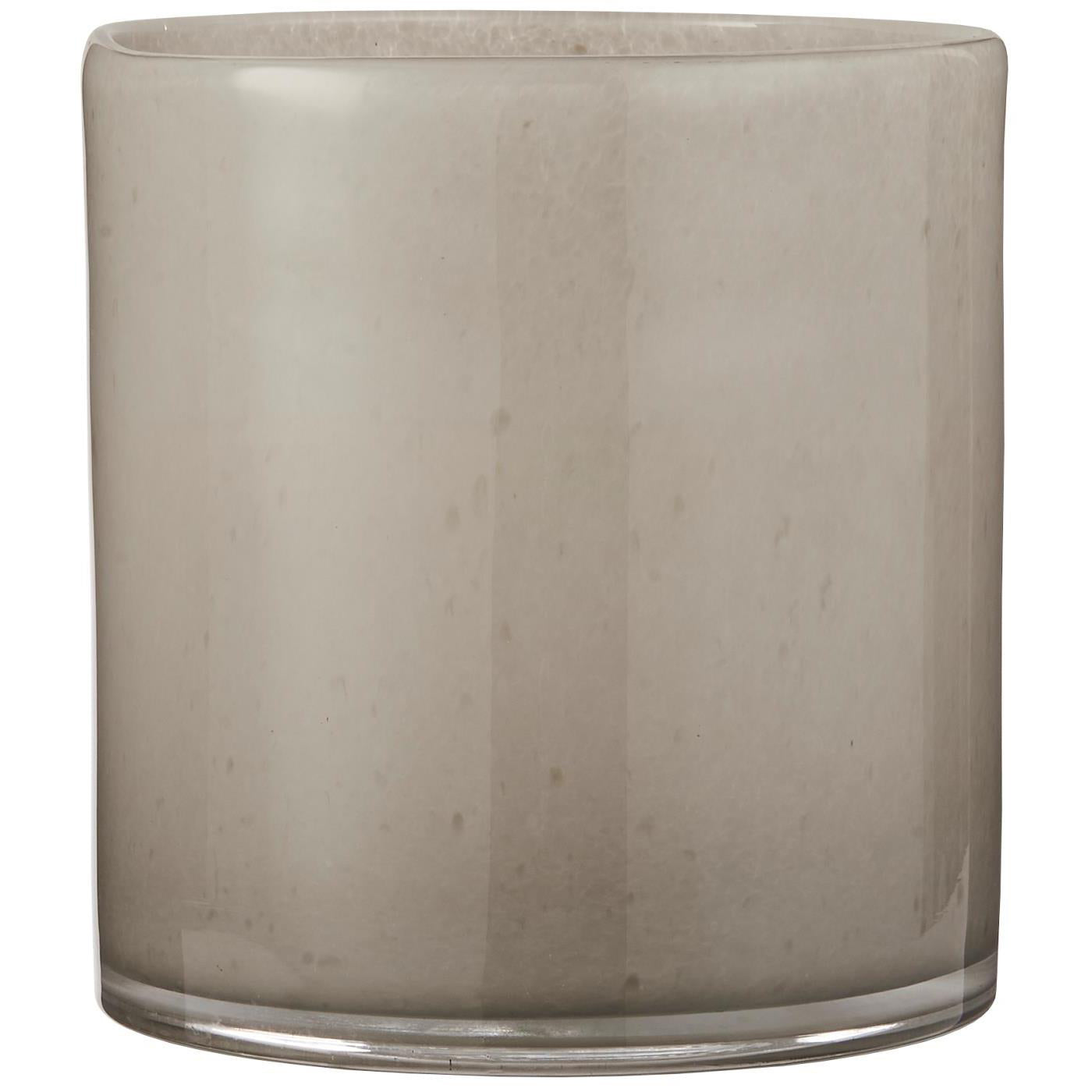 Florero / Pot Venecia Vidrio Gris H: 16 cm