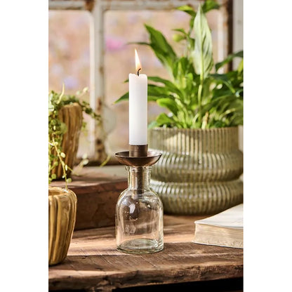 Candelabro Metálico para poner en Botella, H: 6,7 Ø: 5,5 cm