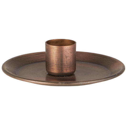 Portavela de Metal color Bronce Ø: 9,3 cm