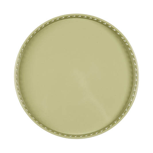 Bandeja Metal Verde con Borde Ø: 36,5 cm