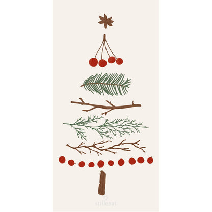 Servilletas Diseño Árbol Navideño 16 unidadesdes 10x20 cm