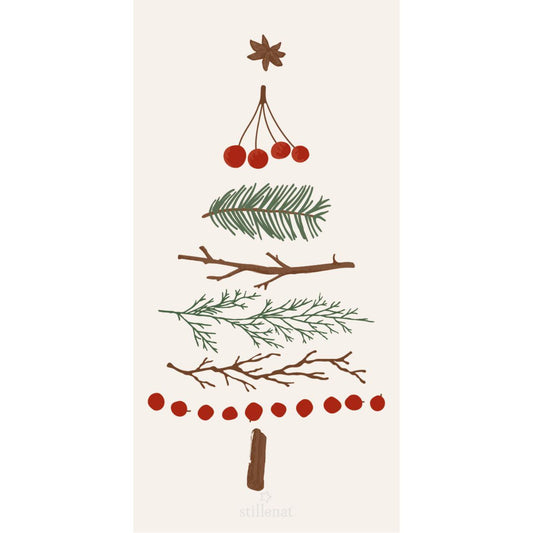 Servilletas Diseño Árbol Navideño 16 unidadesdes 10x20 cm