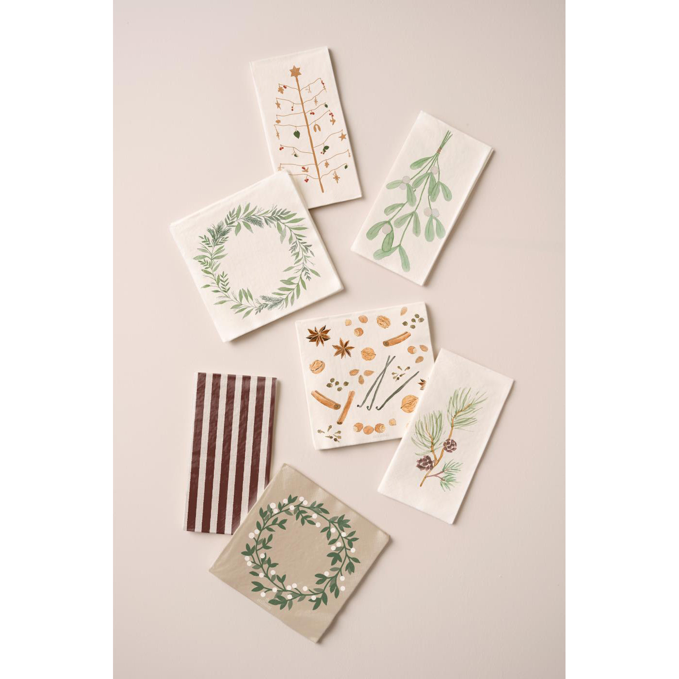 Servilletas Diseño Deseo Navideño 16 unidades 10x20 cm