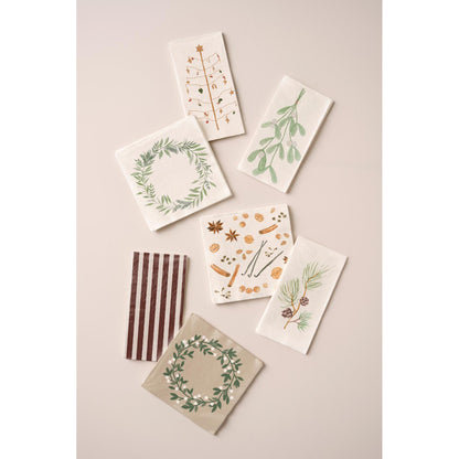 Servilletas Diseño Deseo Navideño 16 unidades 10x20 cm