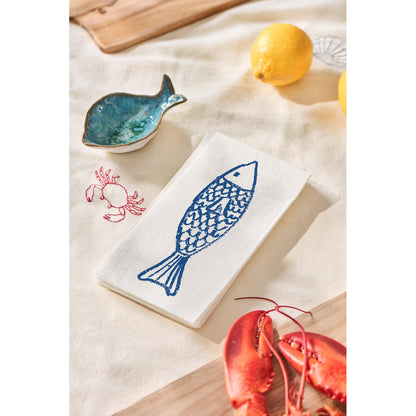 Servilletas Diseño Fish, 16 unidades de 10x20 cm