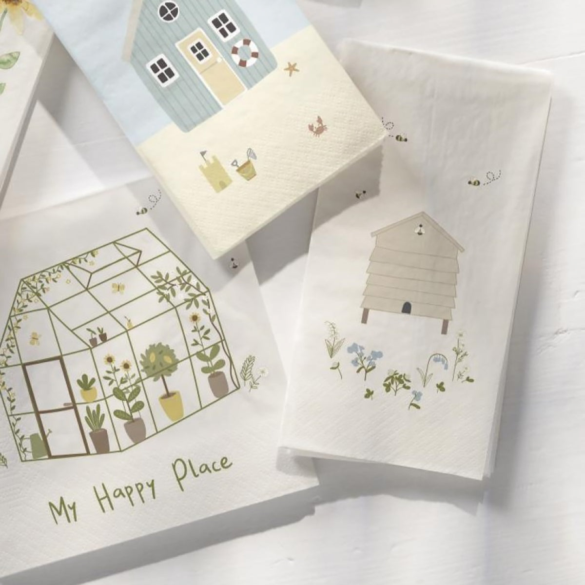 Servilletas Diseño Colmena, 16 unidades de 10x20 cm