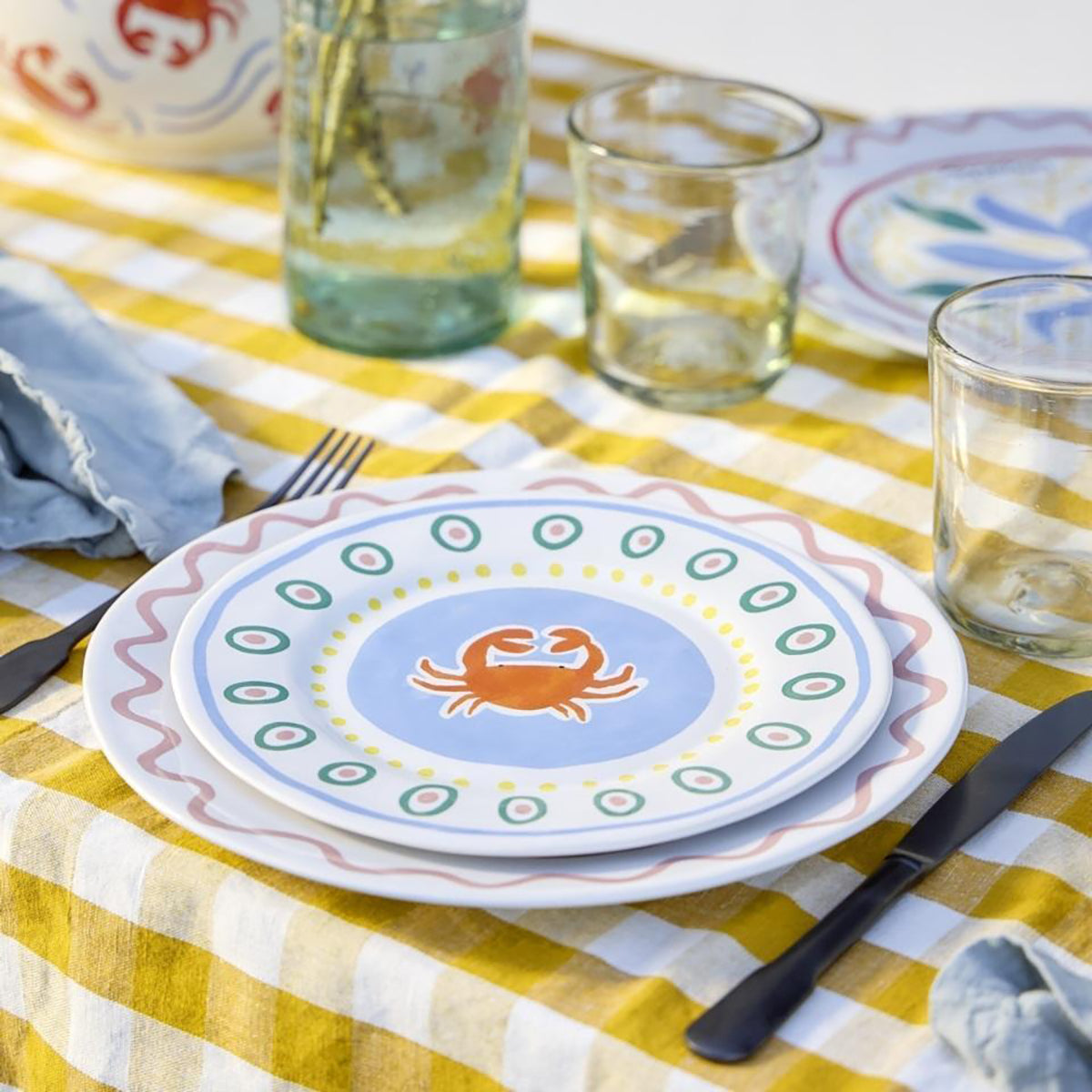 Salad/Dessert plate 22 cm, SUMMER BLISS, Crab