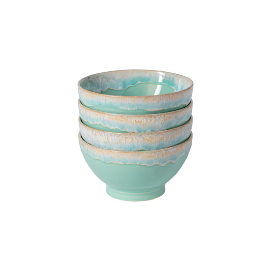 Set 4 Latte Bowls Aqua