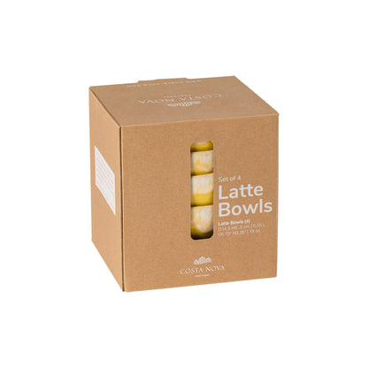 Set 4 Latte Bowls Amarillo