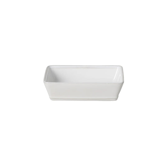 Fuente Rectangular Pequeña Friso 15 cm Blanca