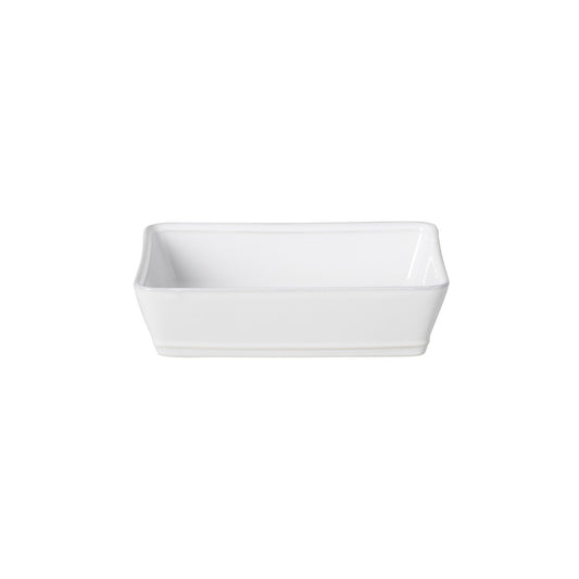 Fuente Rectangular Individual Friso 20 cm Blanca