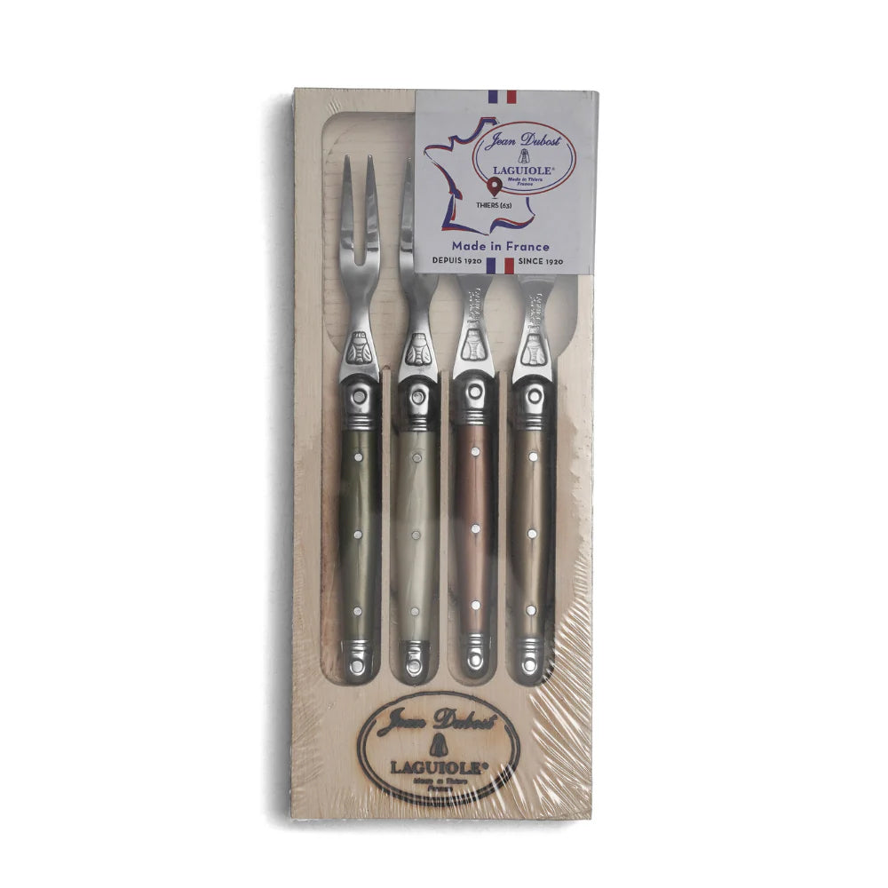 Laguiole Set 4 Tenedores Cocktail Mineral Jean Dubost