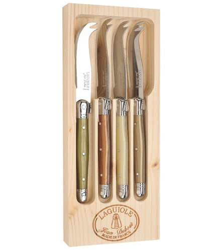 Laguiole Set 4 Mini Cuchillos Queso Mineral Jean Dubost