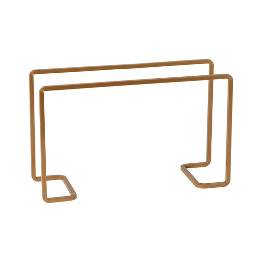 Pedestal Alto Rectangular Dorado 28x9 cm H17 cm