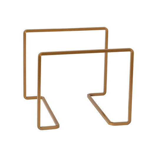 Pedestal Alto Rectangular Dorado 20x20cm H17cm