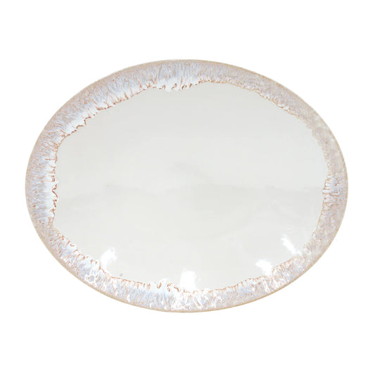 Plato Ovalado Taormina 41 cm Blanco