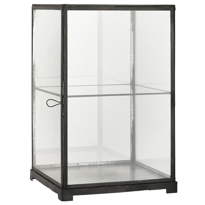Caja de vidrio con metal de dos niveles