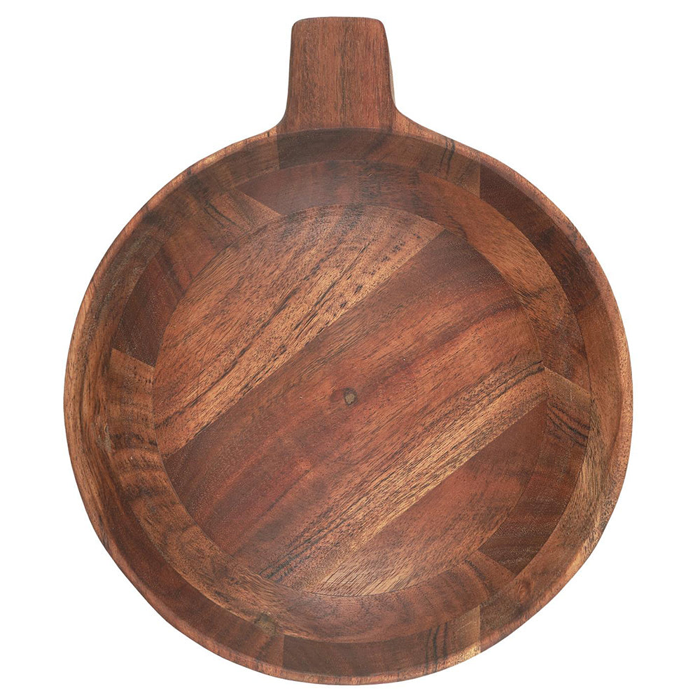 Bowl con Mango Pequeño Madera de Acacia 28 cm