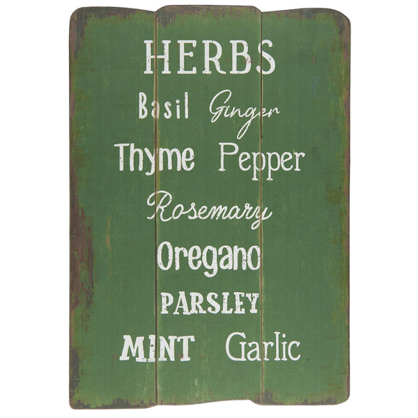 Letrero de Madera Sign Herbs