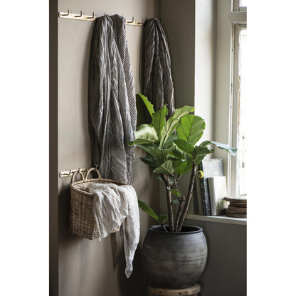 Colgador 8 ganchos latón envejecido